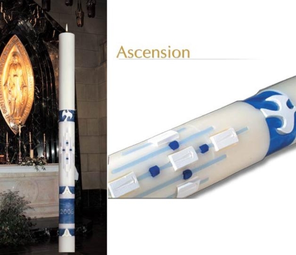 Ascension Eximious Paschal Candles, Plain End
